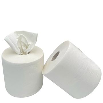 Image de Bobine blanche pure ouate - Type 1000F gaufrée - Cob Premium